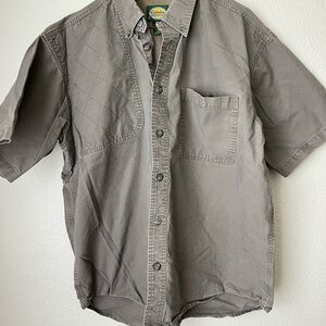 Cabela's Light Gray Hunting Padded Button-Up Shirt